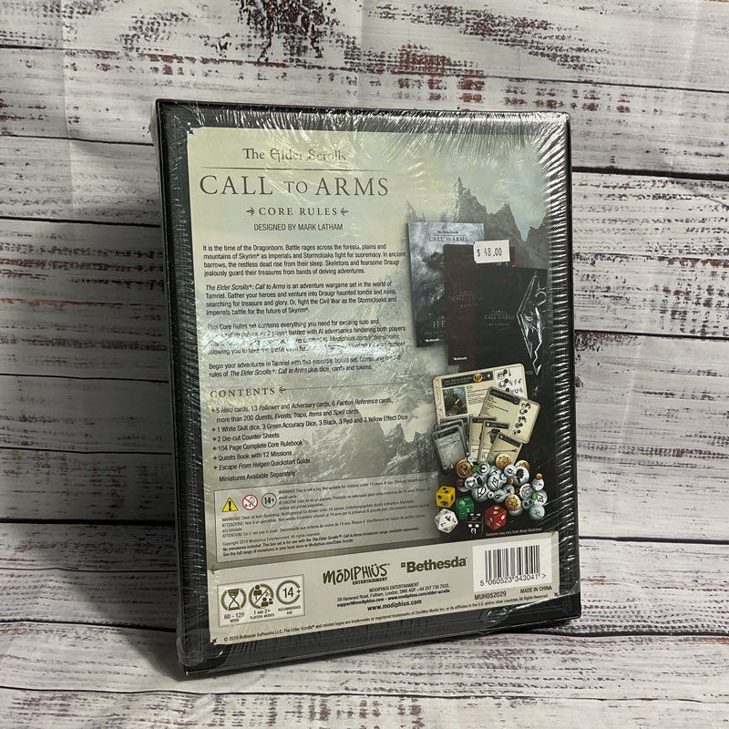 The Elder Scrolls: Call To Arms Tabletop Board Game Core Rules Box, Sealed