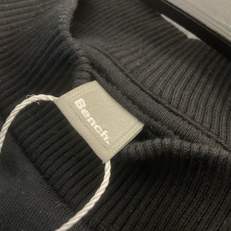 Bench. Black long Sweater Logo Embodied Cotton Blend Dress - Size 2/4