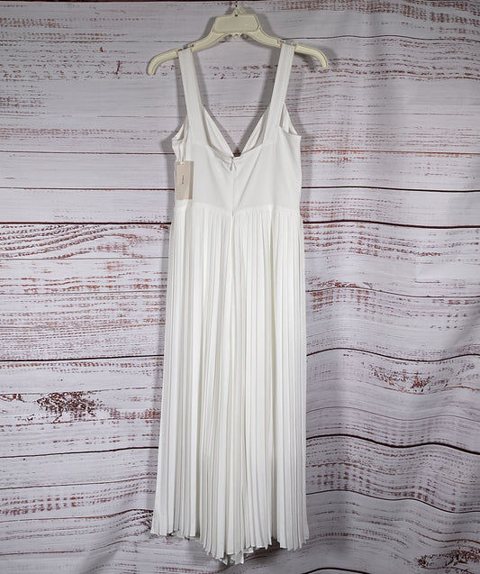 Vince Sleeveless Pleated Jumpsuit Optic White O