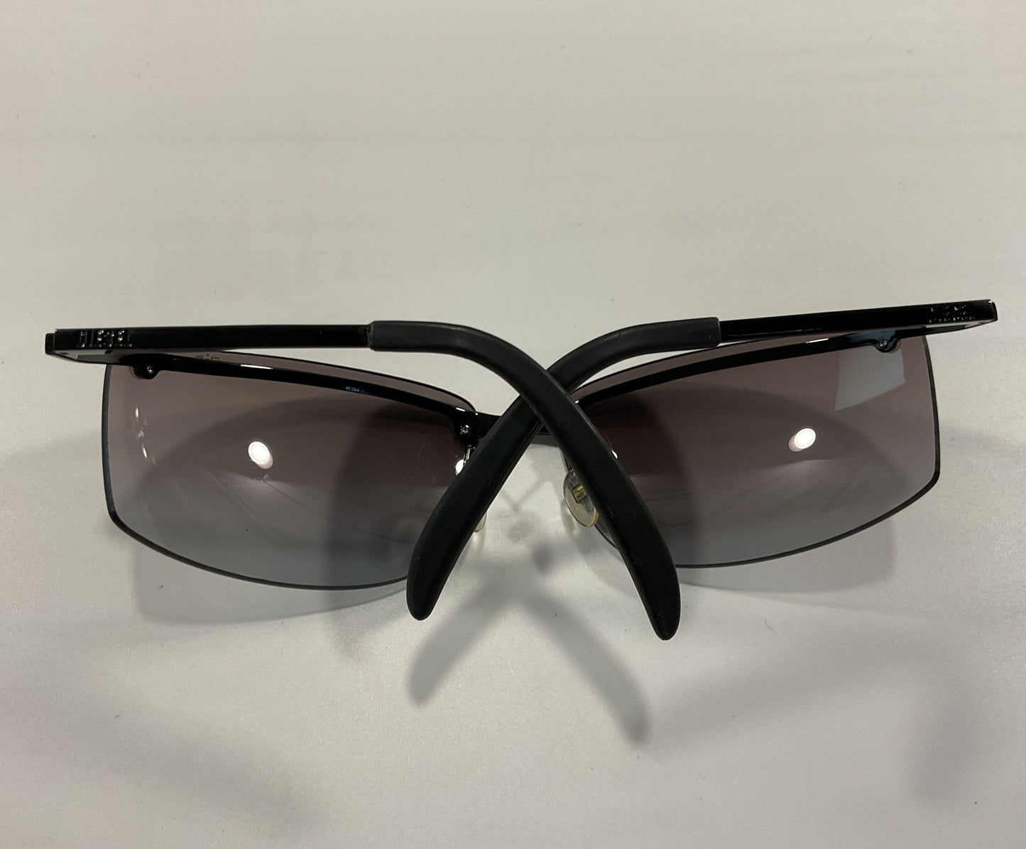 Diesel Jumbo Jet Men's Black Rimless Sport Wrap Sunglasses