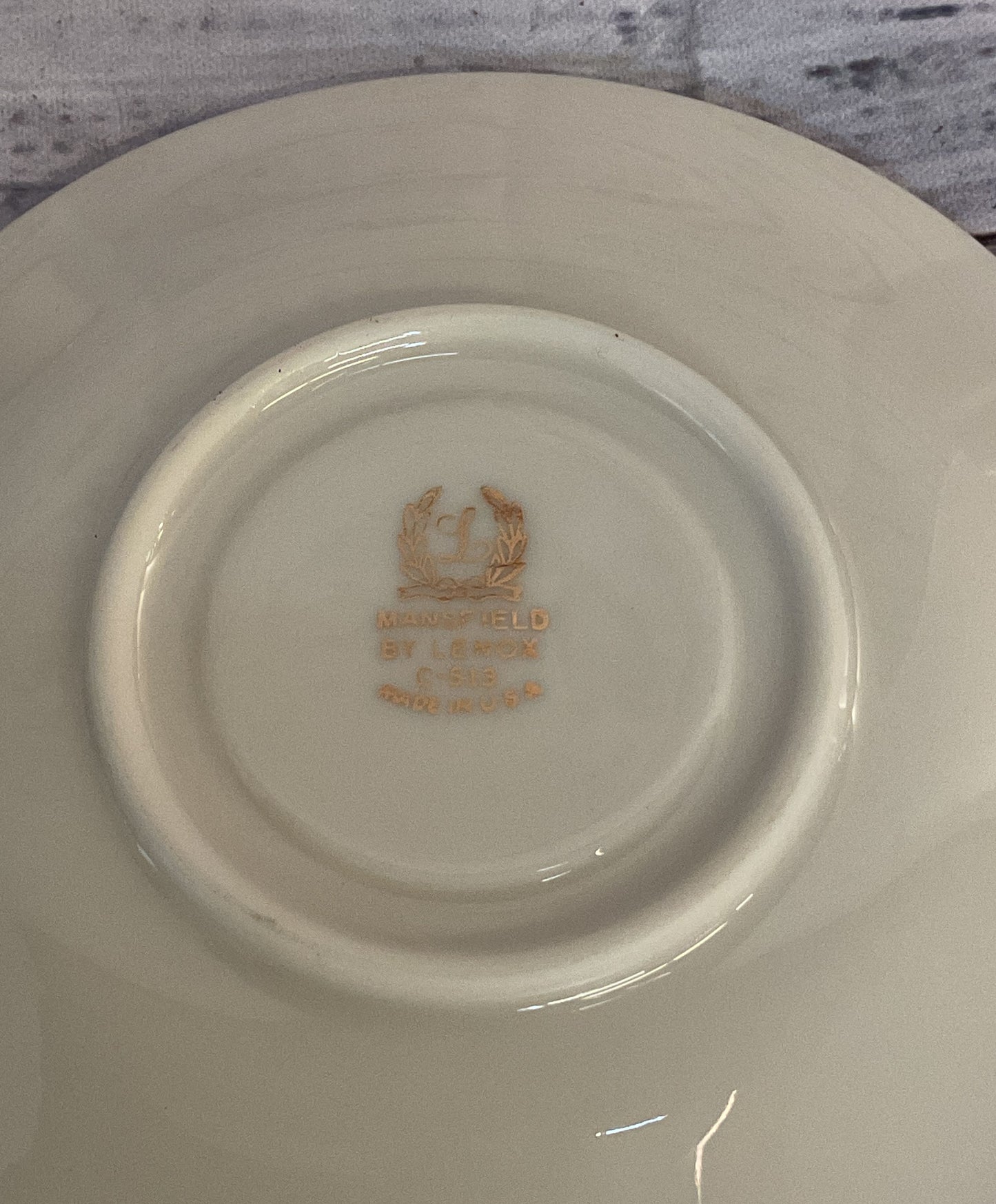 Lenox Bone China Mansfield Eternal Espresso Cups Cream Gold