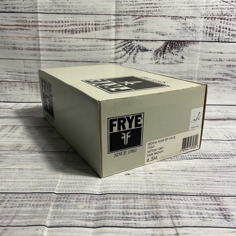 Frye Regina Dark Brown Leather Pump Heel Women's 6.5M in Original Box