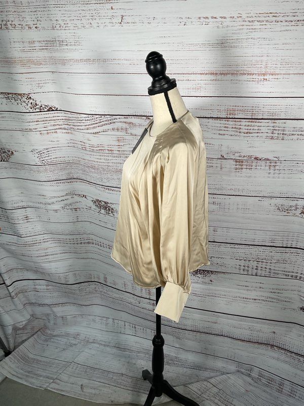 NWT Venti 6 Women's Beige Long Sleeve Blouse Size M