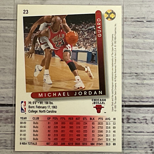 1993 Upper Deck MICHAEL JORDAN Basketball #23 Card