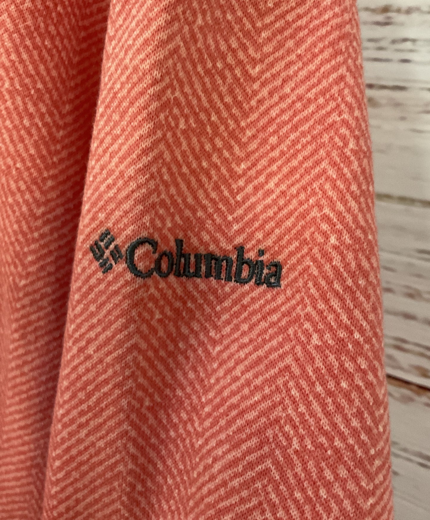 Columbia Upper Banks Funnel Women's Salmon Pullover Sweater Size L