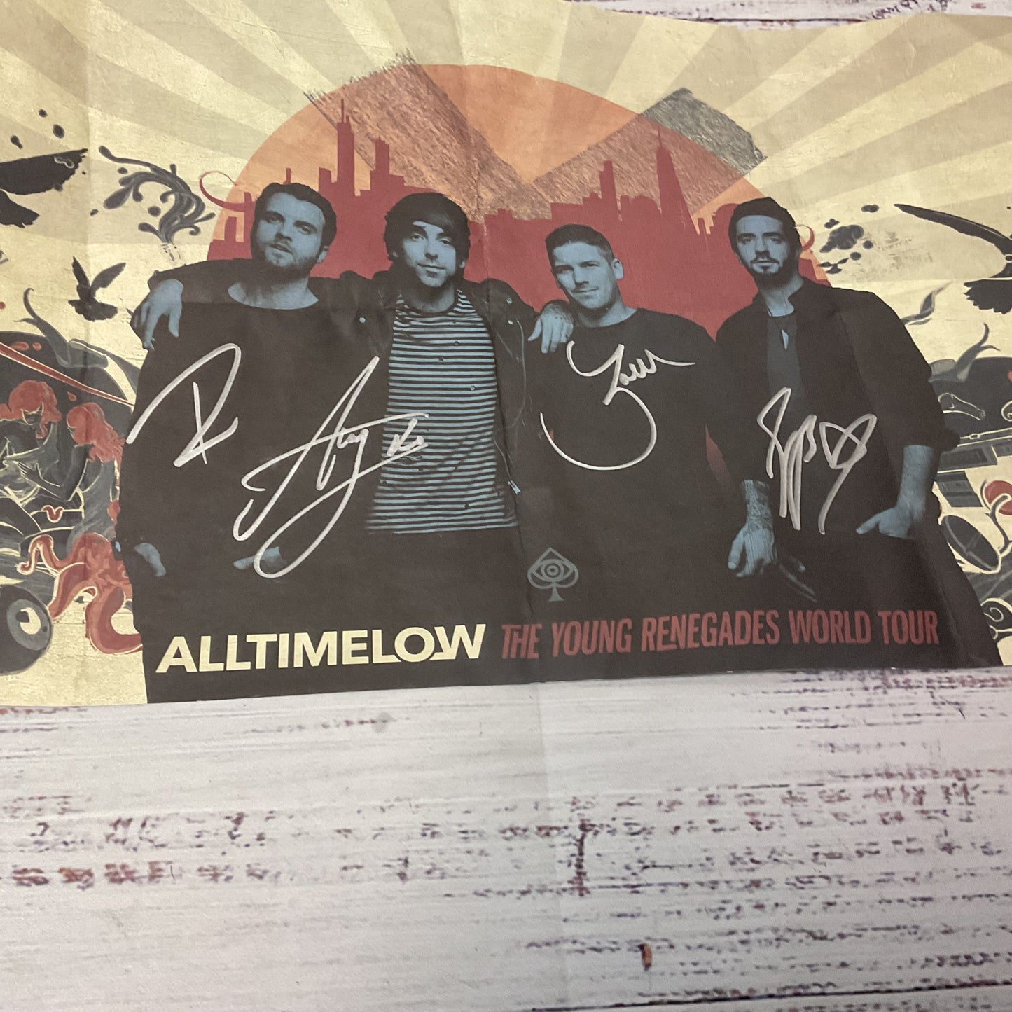 Alltimelow The Young Renegades Worlds Tour Signed Autograph 11x18 Folded*