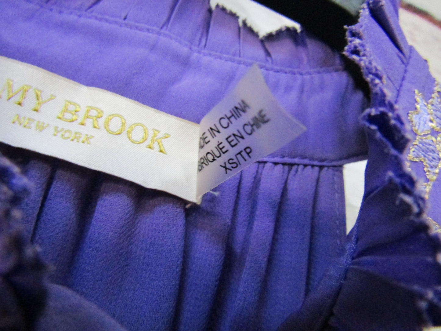 Ramy Brook Angeline Women's Purple Embroidered Halter Mini Dress Size XS