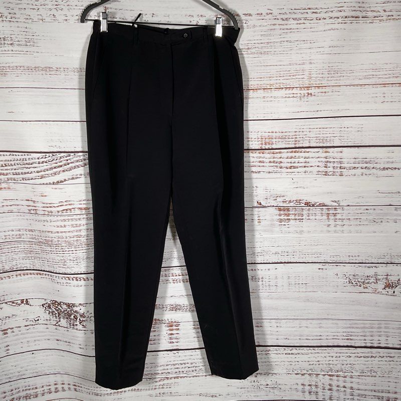 JIL SANDER Women's Black Silk Blend Dress Pants- SZ 40