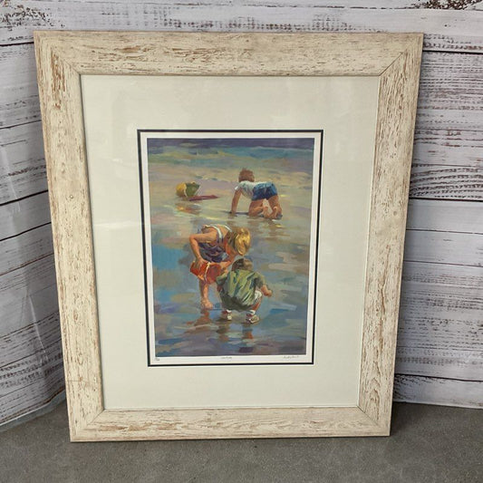 Signed & Numbered LUCILLE RAAD "Low Tide" Serigraph Print- FRAME 39.5" X 32.5"