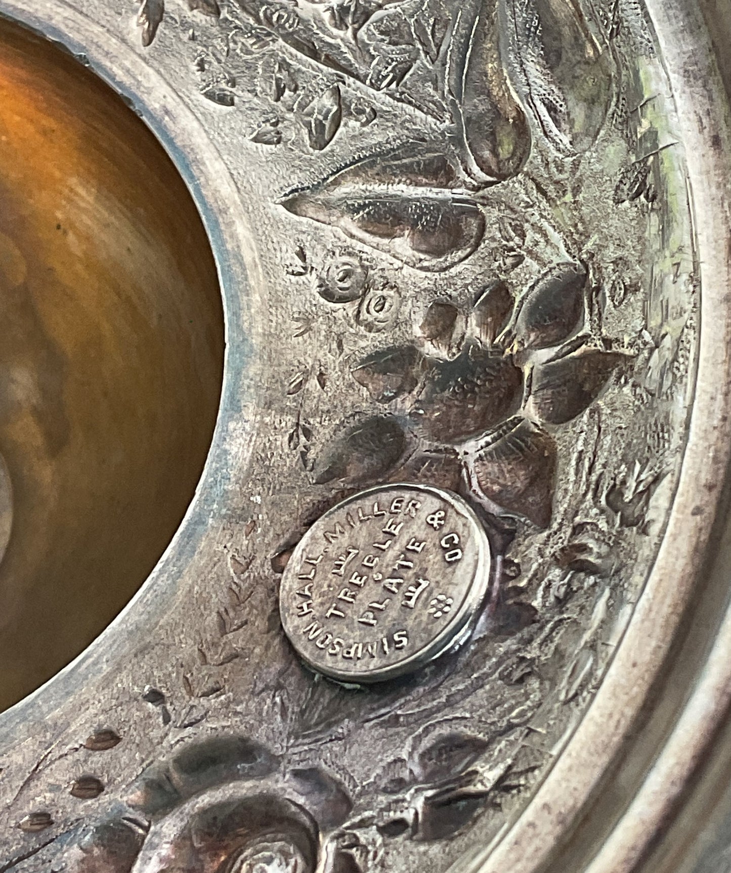 Simpson Hall Miller & Co Vintage Bride Basket Trecle Plate Silver Plated