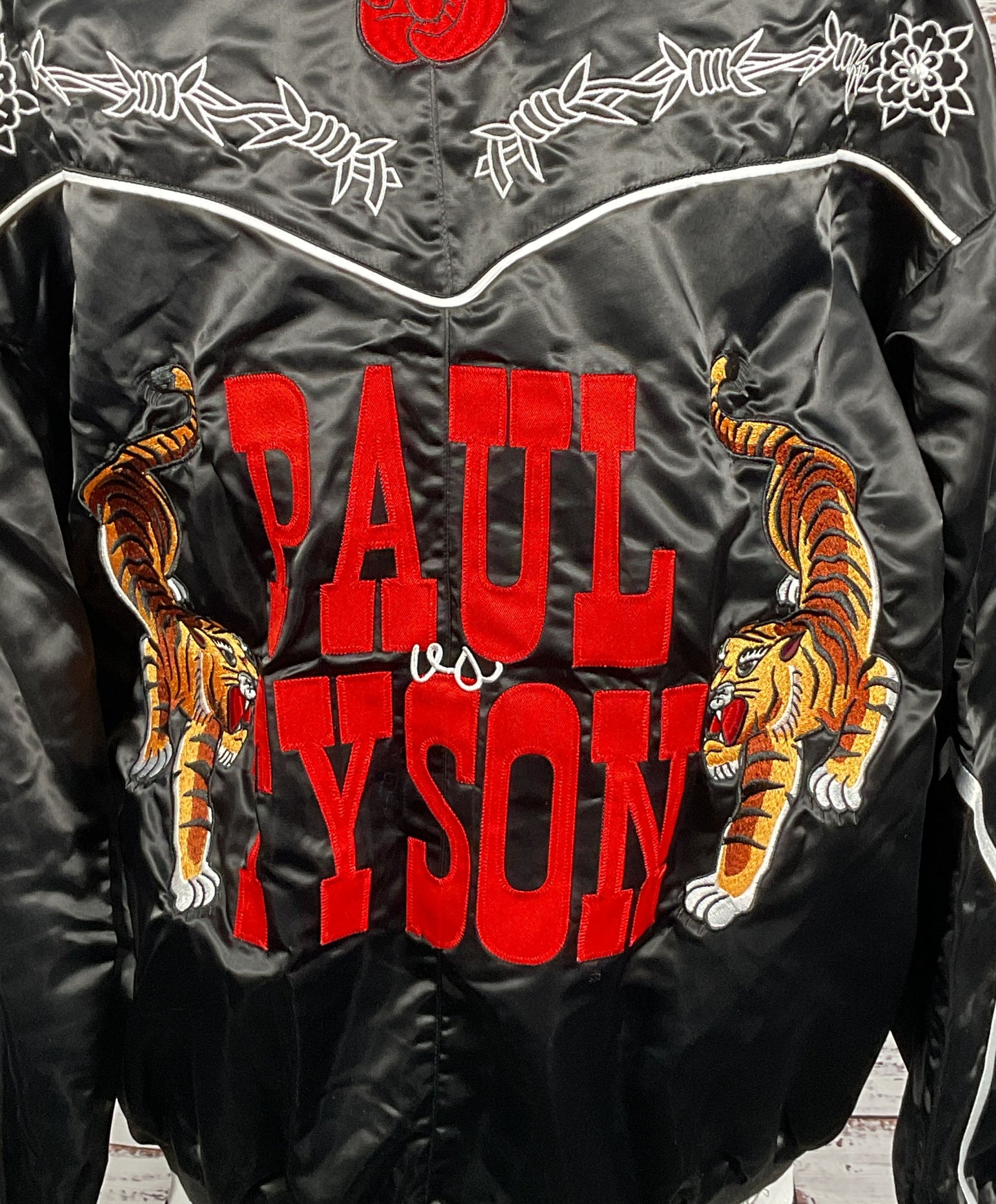 Casey Bannerman Netflix Mike Tyson Jake Paul Bomber Jacket Black M