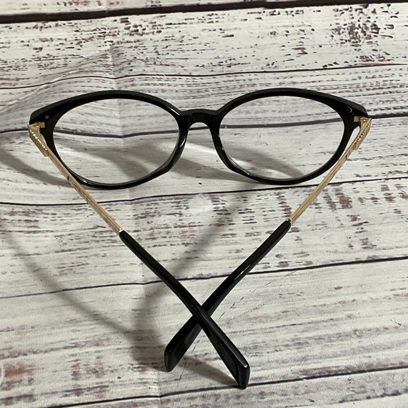MOSCHINO MOS526/F Unisex Black/Gold Eyeglasses- SZ 140 (FRAMES ONLY)