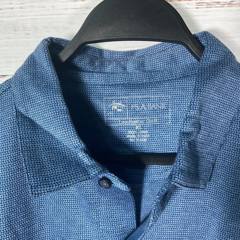 NWT Joseph A Bank Leadbetter Collection Blue Golf Polo Shirt - Size XL