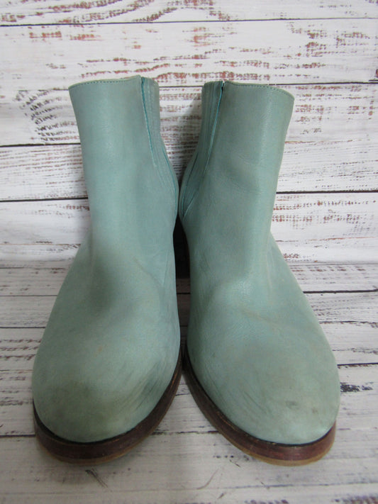 Wolverine by Samantha Pleet Women's Turquoise Leather Chelsea Ankle Boots Size 8