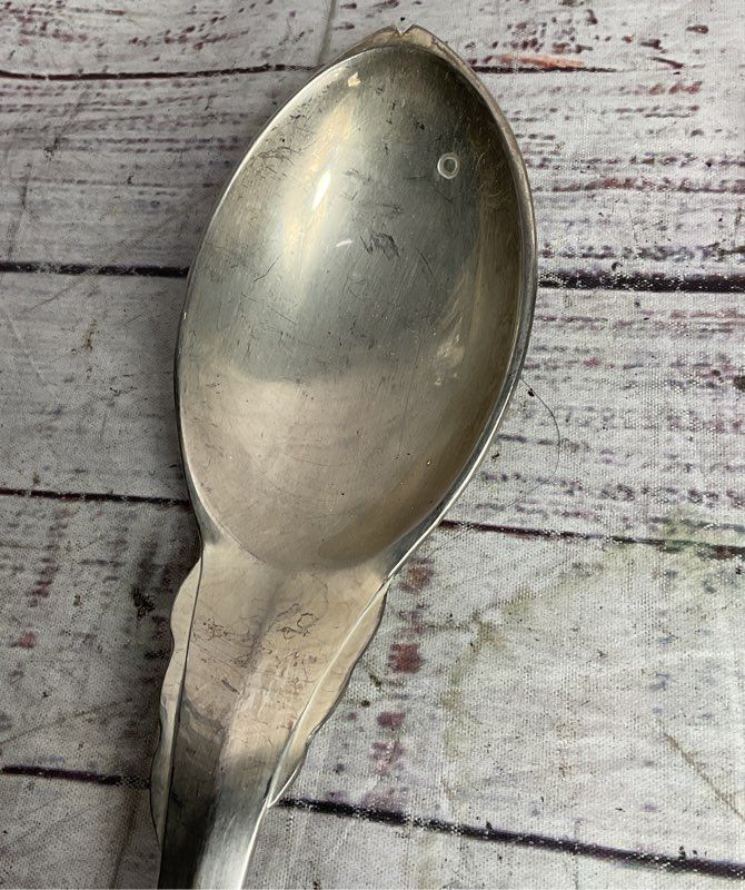 Godinger Figural Fish Form Salad Serving Spoon and Fork Set Silverplate