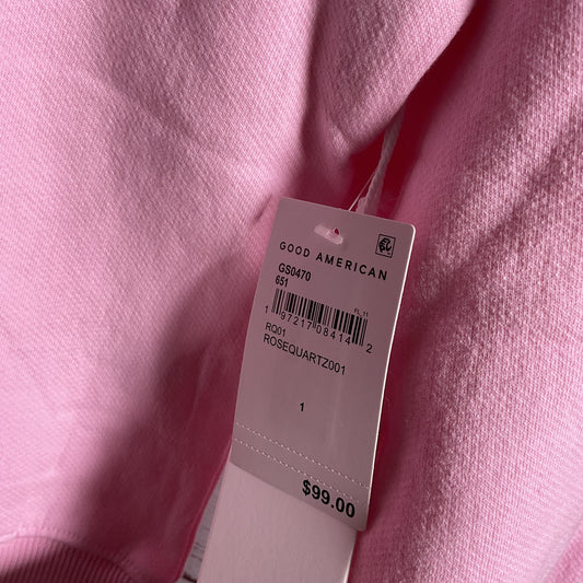 Good American Pink Good Mama Studded Sweatshirt - Size 1 New W/ Tags