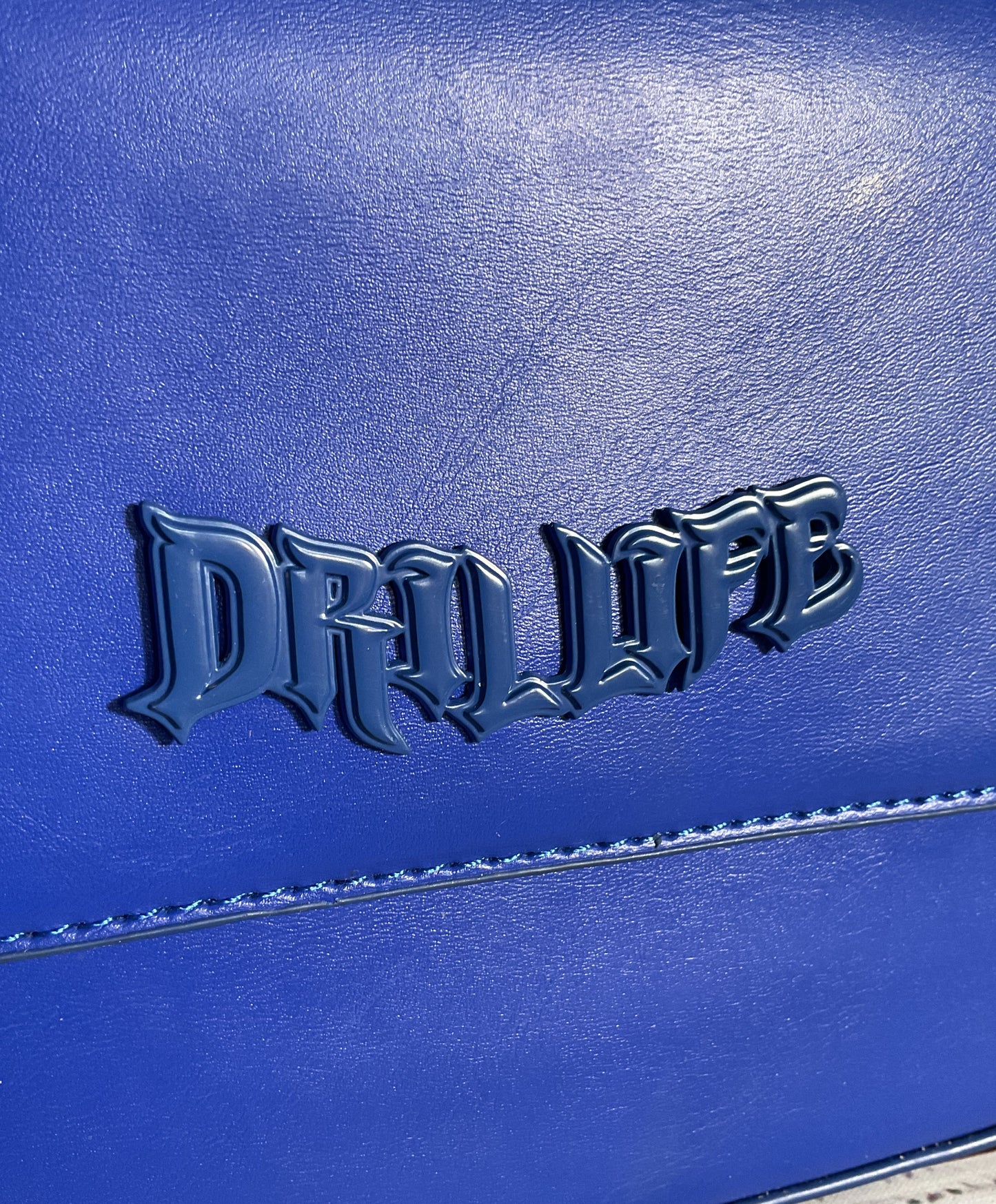 Drillife Drilly Women's Blue Faux Leather Bandana Handbag