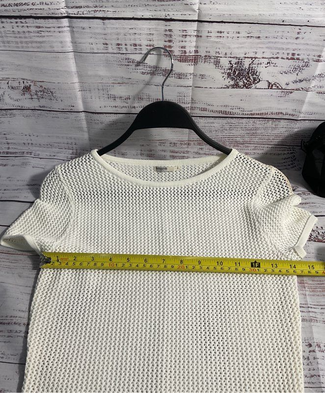 HOUSE OF CB Women's White Knit Top Size S Viscose Blend