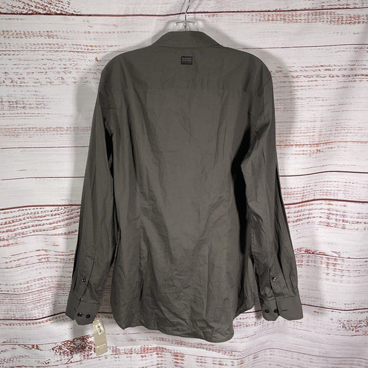 NWT G-Star Raw Gray Embroidered Logo Button Up Shirt - Size XL
