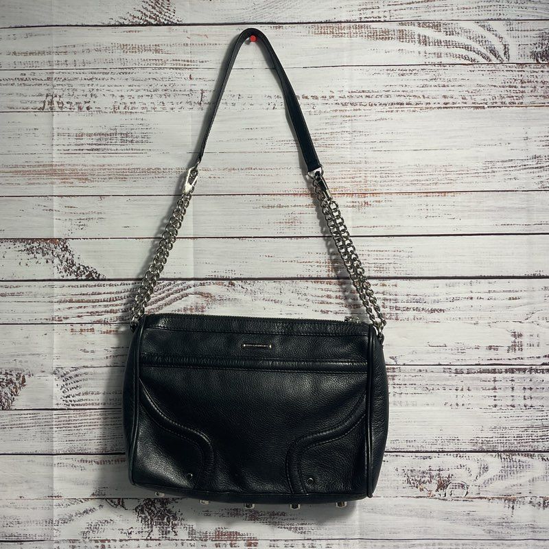 Rebecca Minkoff M.A.C Mini Black Leather Shoulder Bag Purse