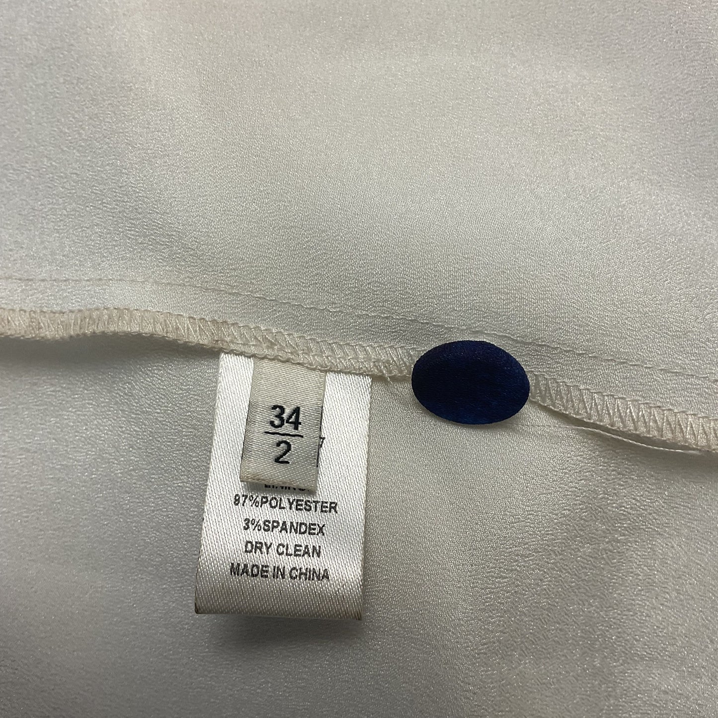 Elle Sasson Mara White Blue Brush Print Dress - Size 34 / 2