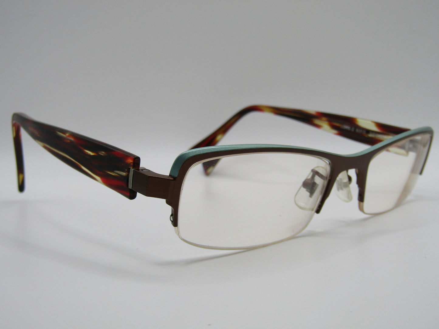 Face A Face Loris Women's Half-Rim Rectangular Eyeglasses Frame Made in France