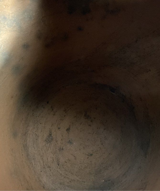 Vintage Sasak Pottery Earthenware Orange Black Jar/vase With Lid 6"