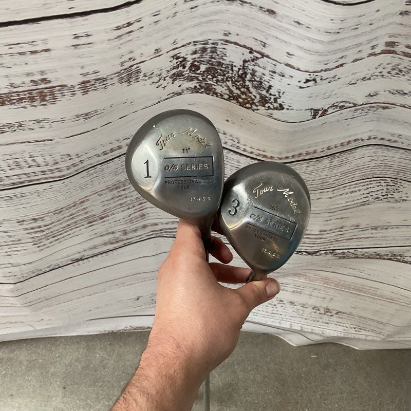 Lot of 2 Tour Model O/S Professional Tour Golf Club 1 and 3 Woods w/ Covers