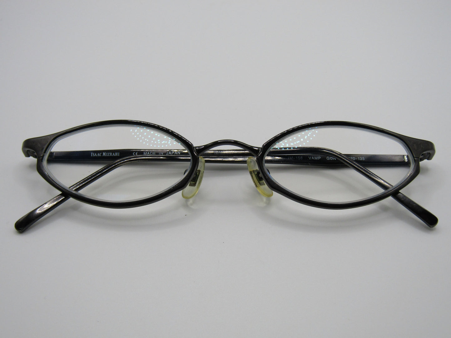 Isaac Mizrahi Vamp Women's Gunmetal Gray Slim Eyeglasses Frame Made in Japan