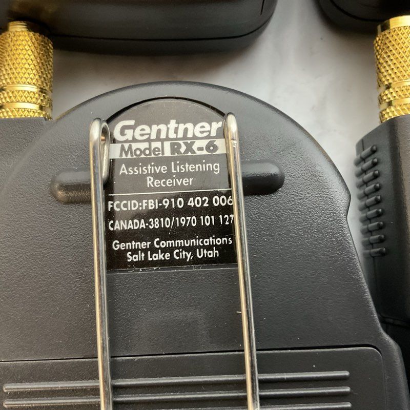 GENTNER RX-6 Black Portable Audio Assistive Listening Receivers- Lot of 25