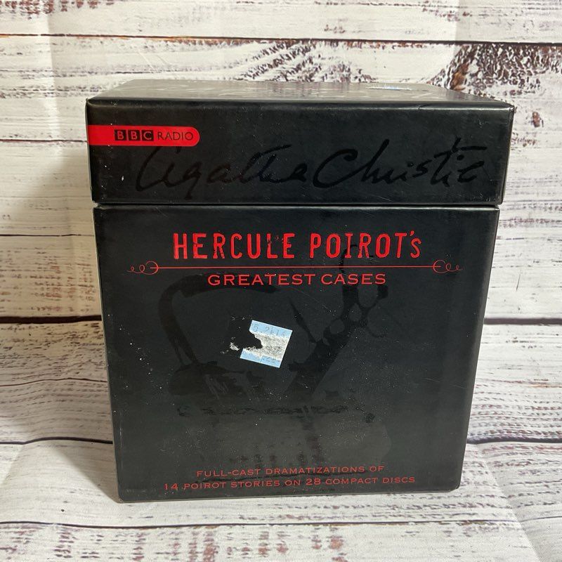 Hercule Poirot's Greatest Cases Set by Agatha Christie 14 Stories 28 CD Set