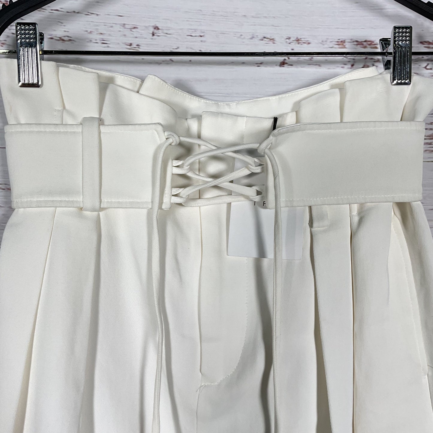 IRO White Lamezeta Women Belt Cinch Trousers Pants - Size 38 New