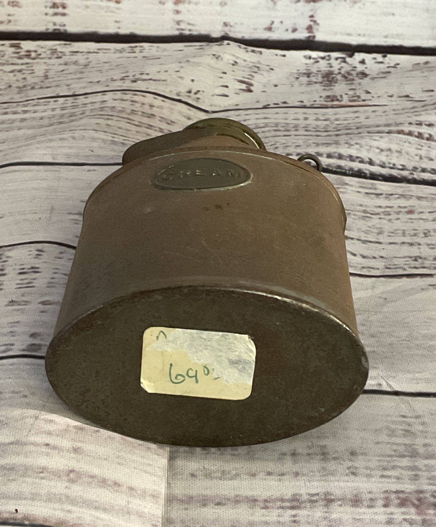 Vintage Canteen Military Metal Cream Container Steel