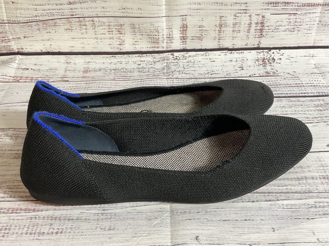 ROTHYS Women's Black Knit Flat Shoes- SZ 9.5