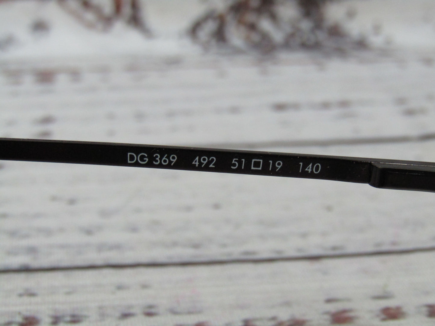 Dolce & Gabbana DG 369 Rectangular Brown Eyeglasses Frame Made in Italy