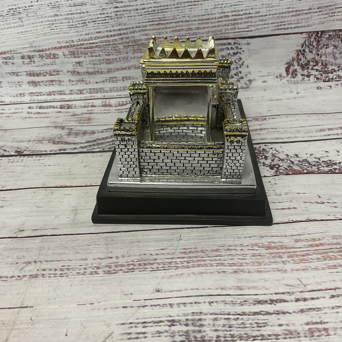 Beit Hamikdash Israel Jewish Temple Silver Plated Gold Accent 7"x4.3"