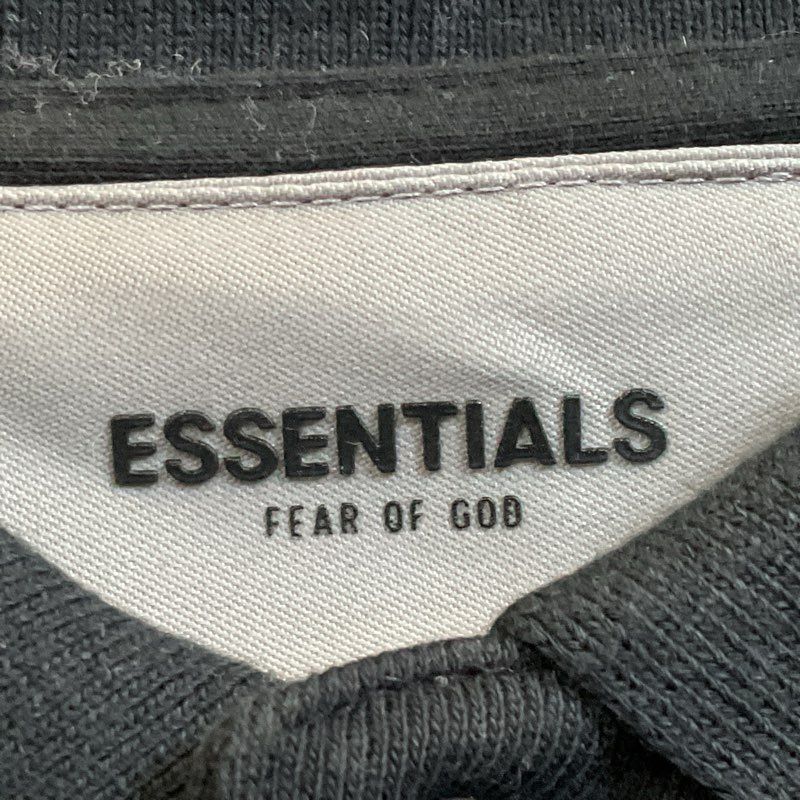 FEAR OF GOD Essentials Men's Black Pullover Polo Sweatshirt- SZ S