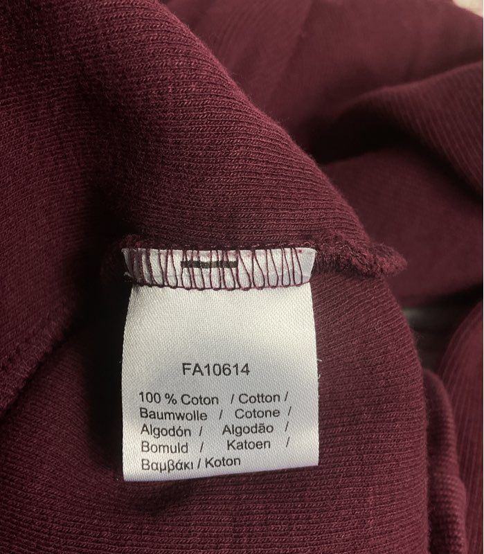 Lacoste Zipped High Neck Cotton Sweater Burgundy L