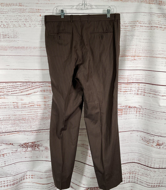 Hugo Boss Pinstripe Dress Pants Brown 42L