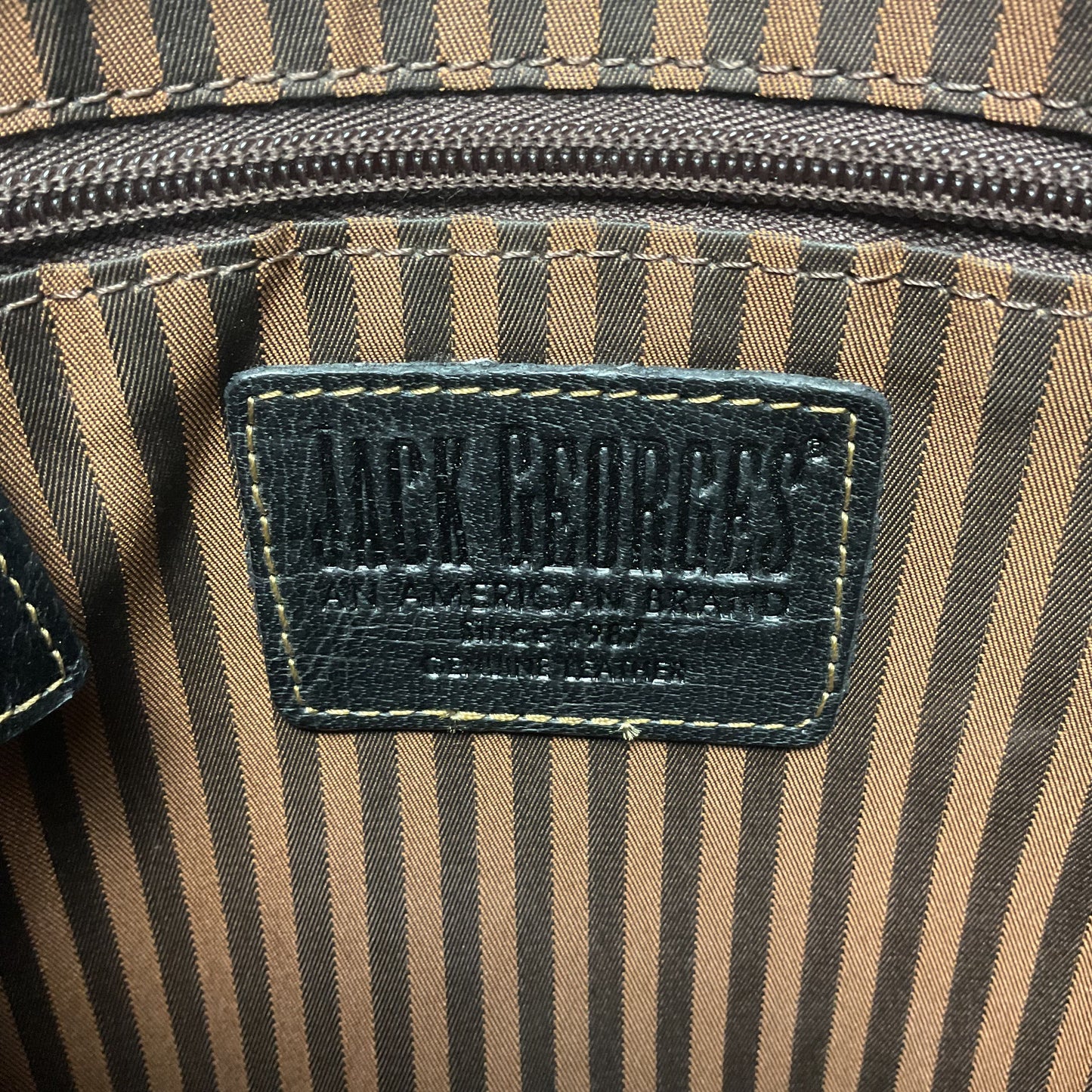 Jack Georges Black Leather Flap Crossbody Bag Purse 3"x8"x10"