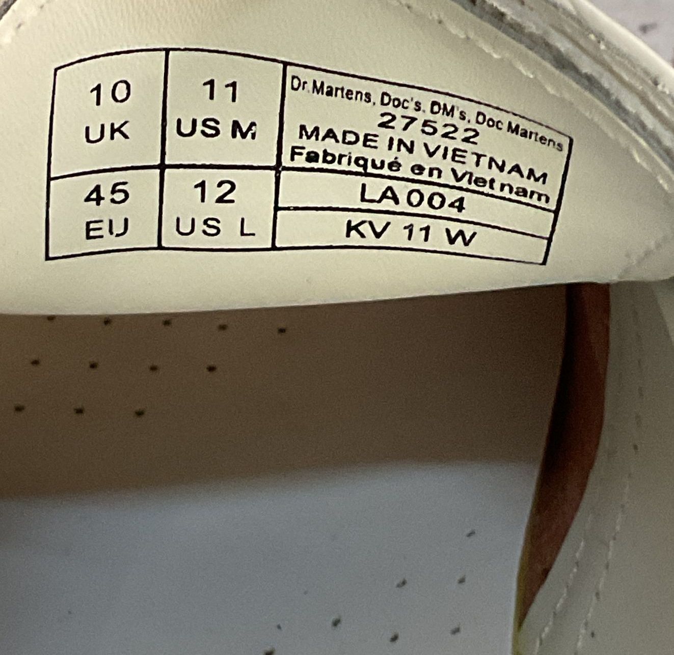 Dr. Martens Leather 1461 For Pride Oxford Shoes White 11