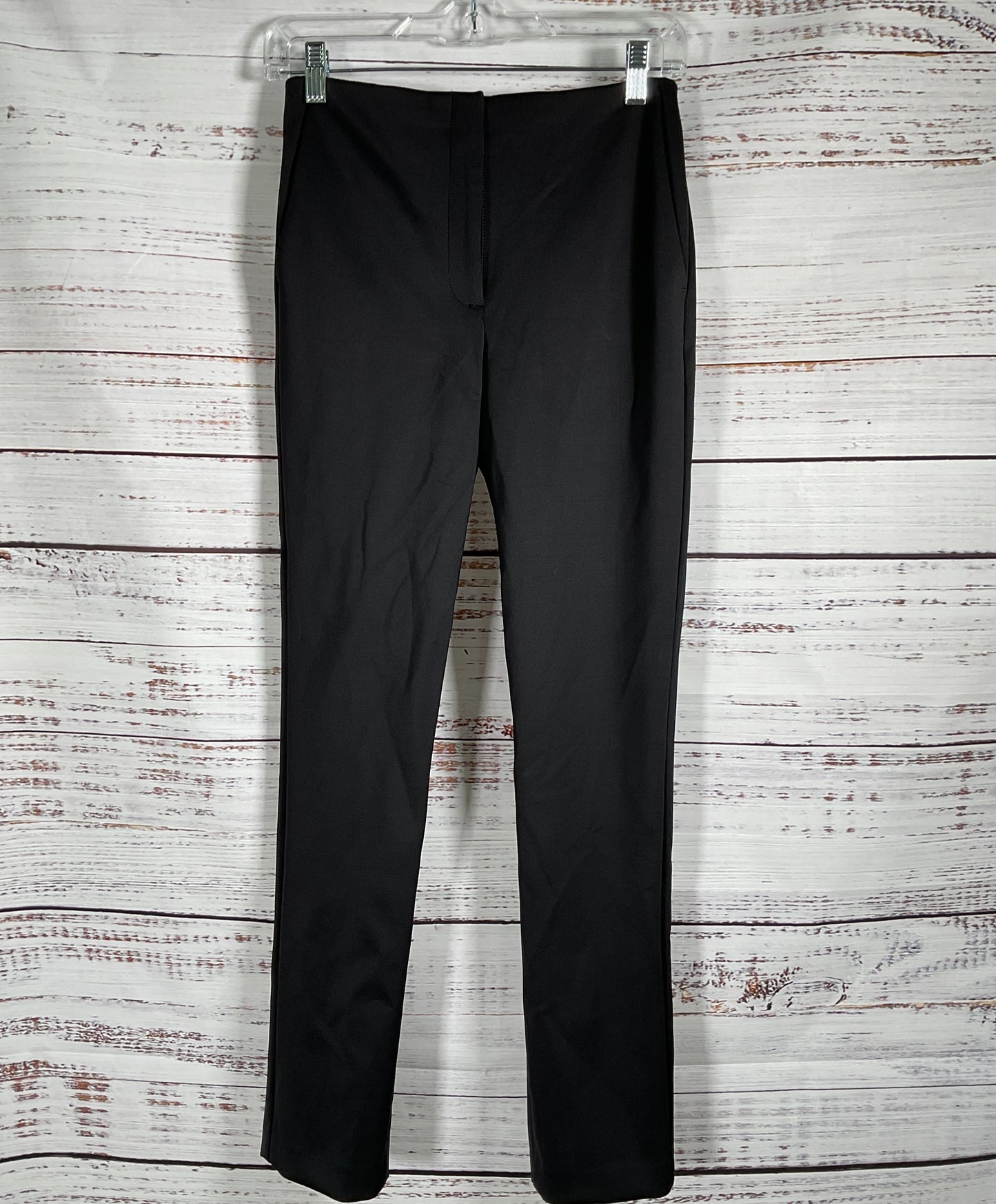 Theory Tennyson Slim Tech Knit Straight Leg Pants Black 0
