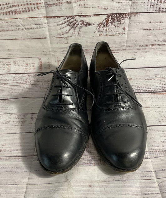 Vintage Bally Men's Black Leather Oxford Cap Toe Dress Shoes Size 11D