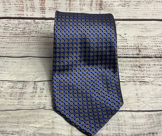 Ermenegildo Zenga Circle Patterned Navy Tie OS