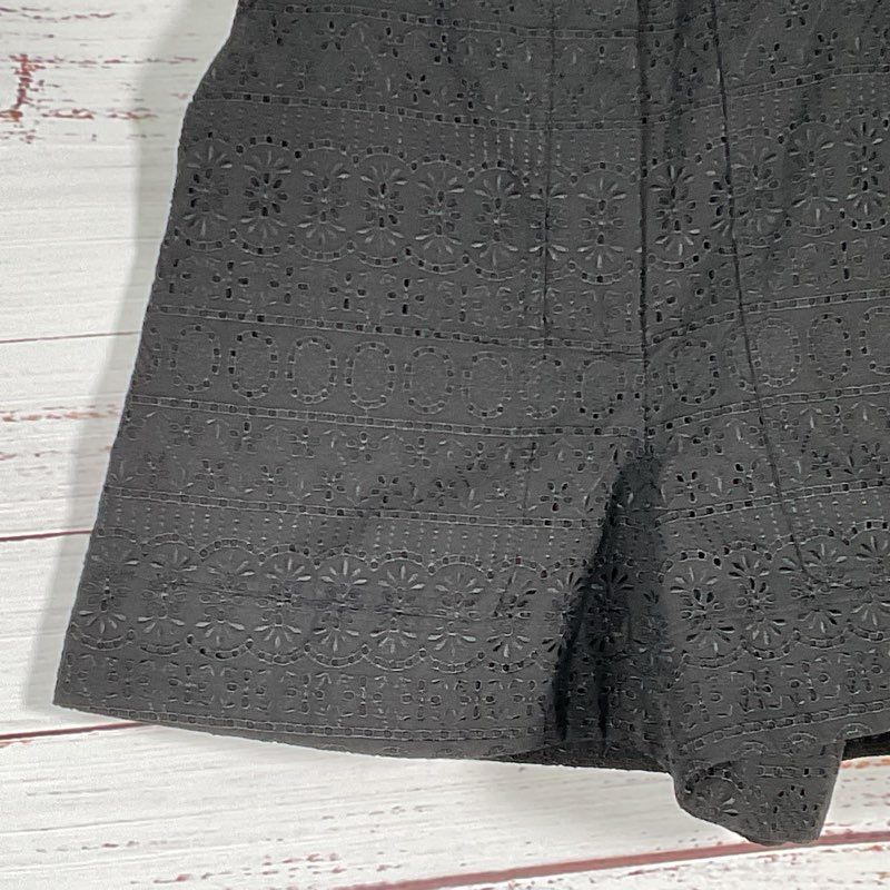 NWT VANESSA BRUNO Paris Women's Black Wide Leg High Waist Shorts- SZ 34/0 US