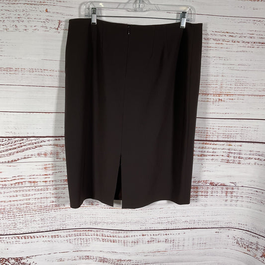 St. John Brown Mini Slit Tube Skirt - Size 12