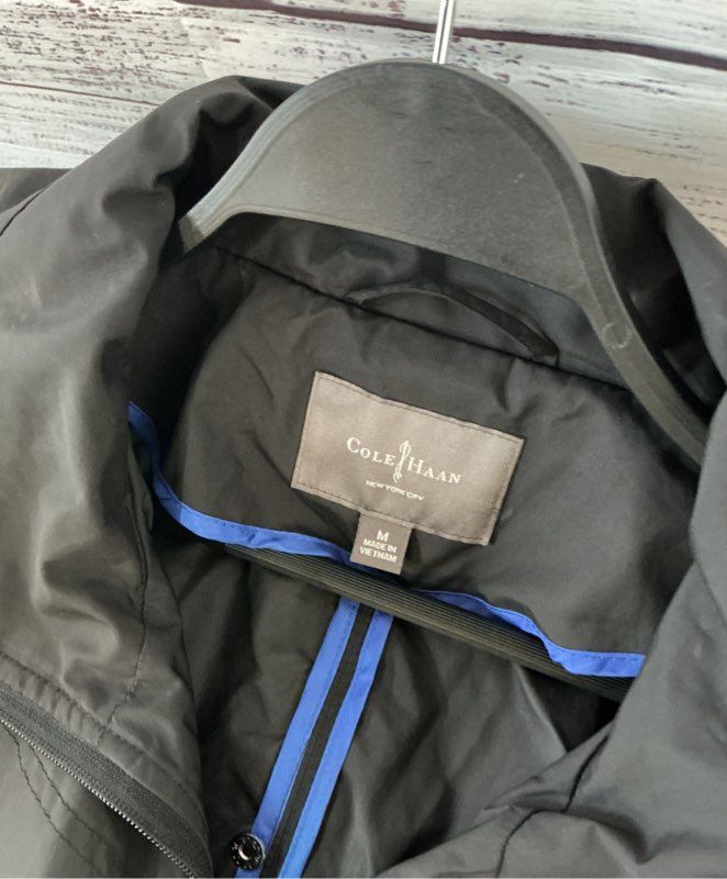 Women's Cole Haan Black Rain Coat Size M