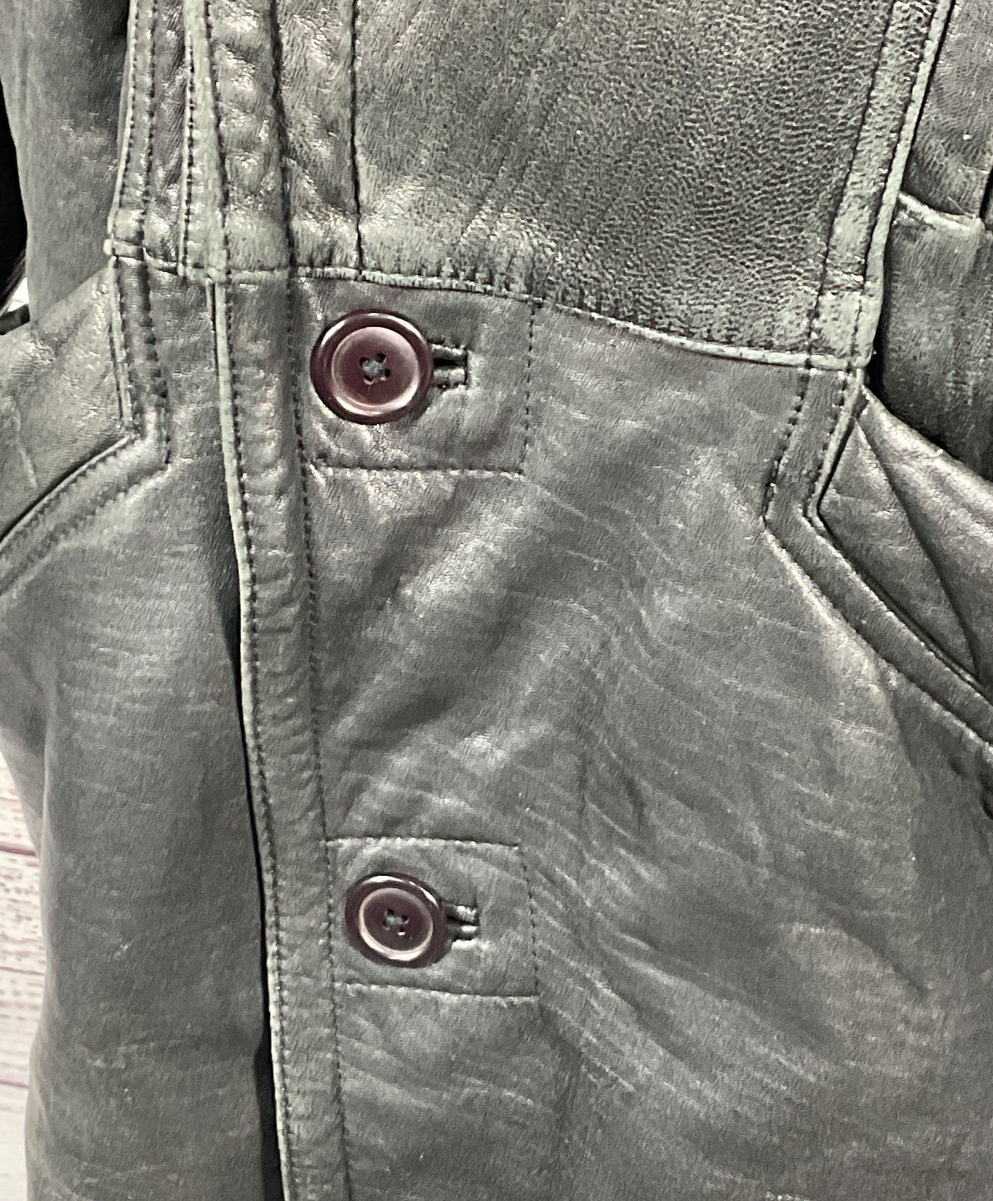 Euro Mond Of California Men's Vintage Genuine Leather Jacket Black