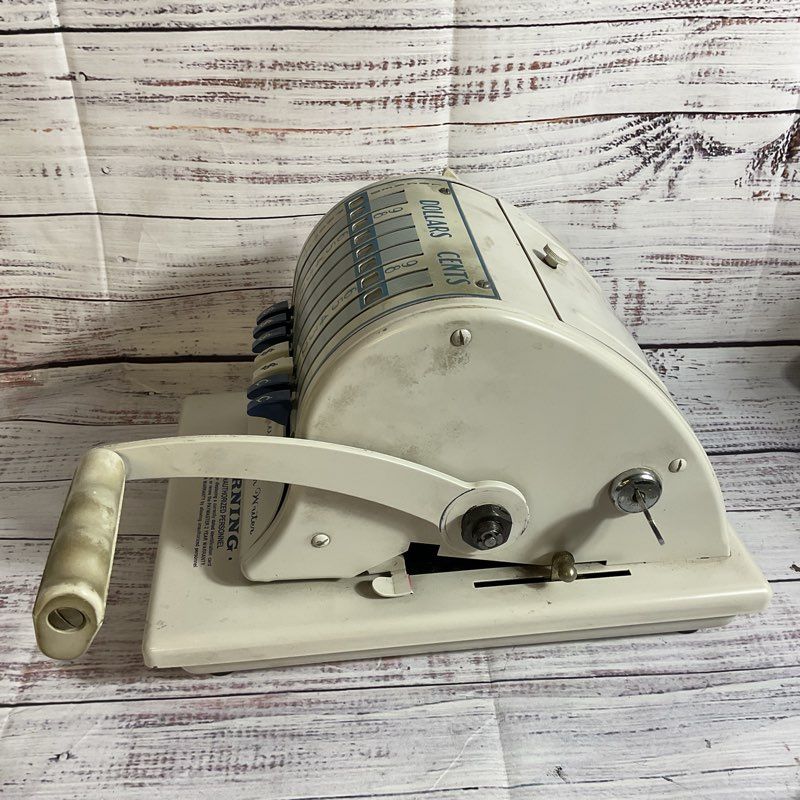 VTG./ANTIQUE PAYMASTER Series 8000 Check Printer Machine Ribbon Writer With Key