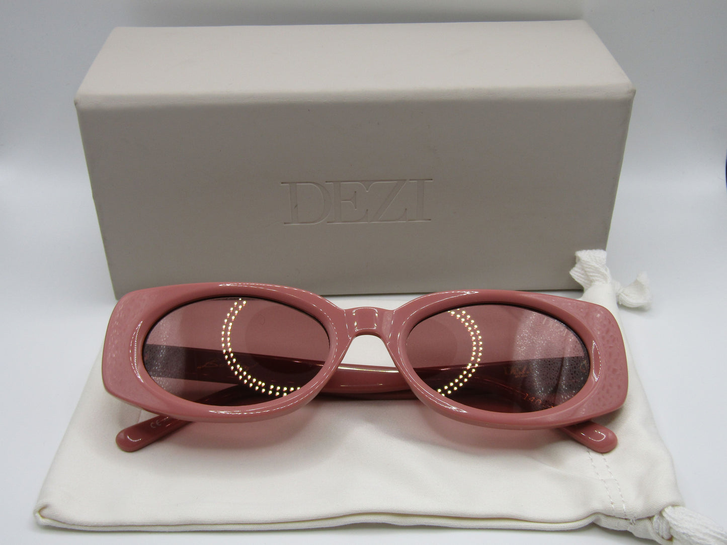 Dezi Booked Women's Taupe Pink Acetate Oval Sunglasses